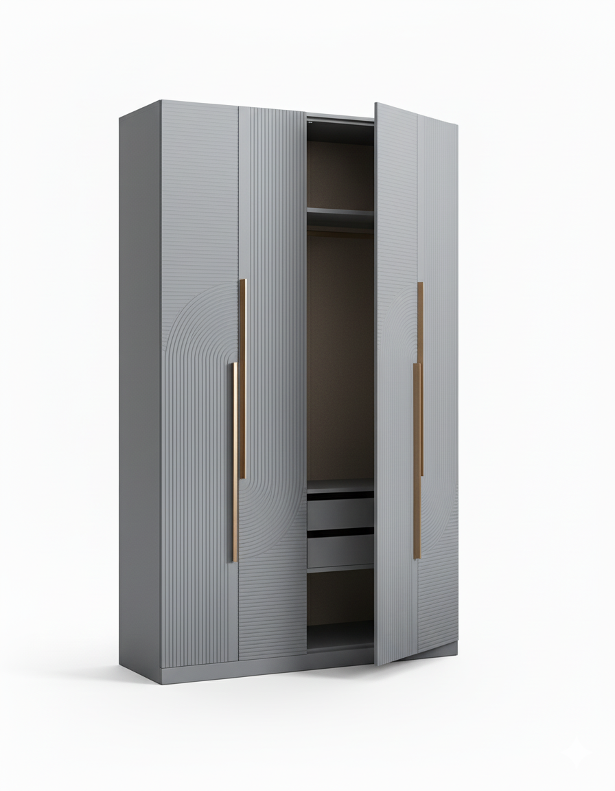 Gloss Polish Wardrobe / 2 Door / 7x6 — Kathee.pk