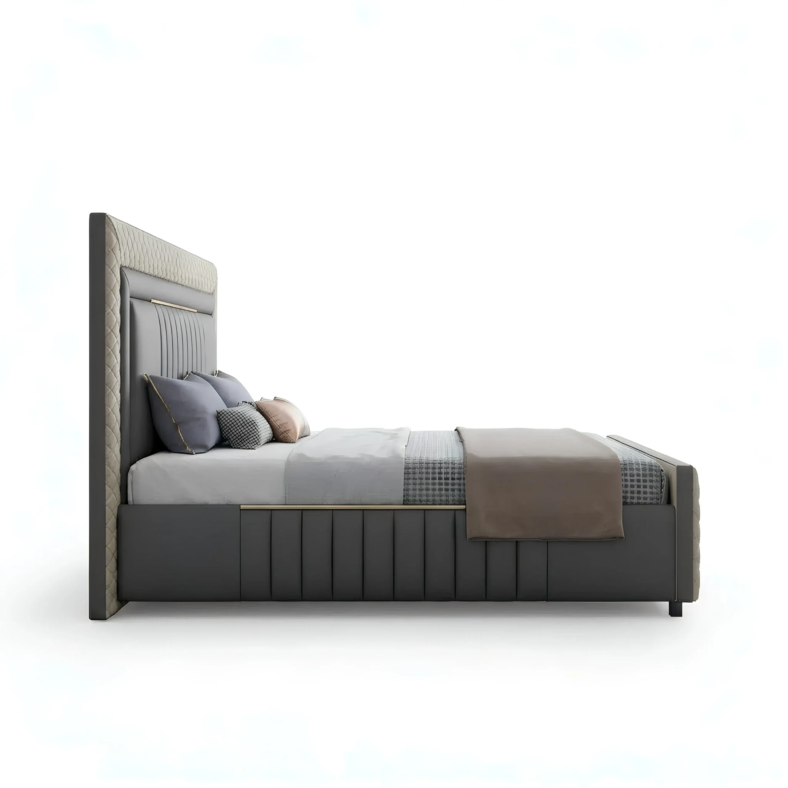 Modern Nordic Luxury bed/ King Size kathee.pk/